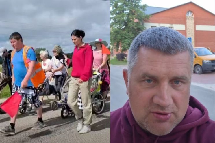 Attēls rakstam: Ceļā uz Aglonu svētceļnieki dzer daudz ūdeni, ēd saldējumu un gatavo izrādes par svētajiem 