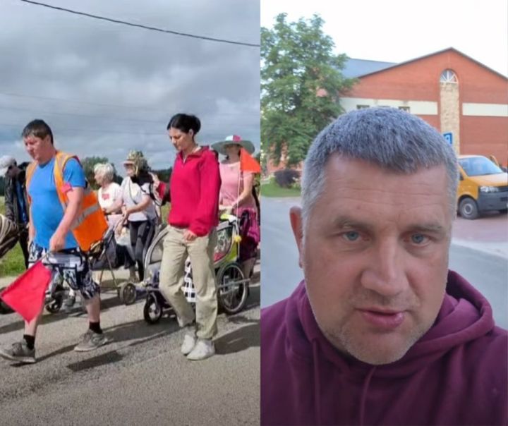 Ceļā uz Aglonu svētceļnieki dzer daudz ūdeni, ēd saldējumu un gatavo izrādes par svētajiem 