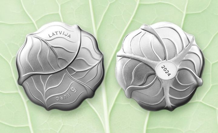 Monēta "Kāposts" kļuvusi par "Latvijas gada monētu 2024"