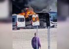 Attēls rakstam: Sprādzieni, dūmi un liesmas - Ogrē sadeg trīs pasažieru autobusi