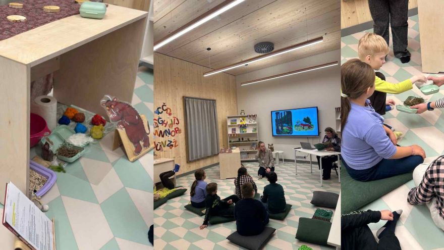 Ogres Centrālajā bibliotēkā notiek sensorās lasīšanas nodarbības