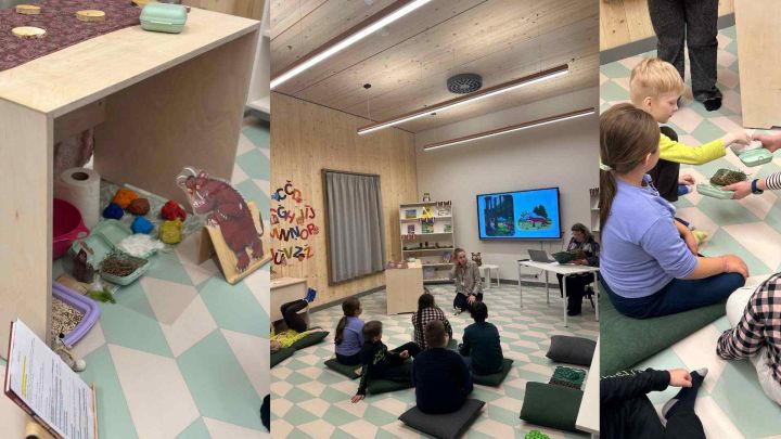 Ogres Centrālajā bibliotēkā notiek sensorās lasīšanas nodarbības