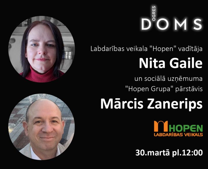 Ogres “DOMS” viesojas labdarības veikalā “Hopen” un atskatās uz sniegto palīdzību Ukrainas ģimenēm