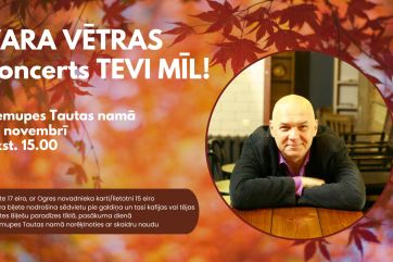 Attēls rakstam: Varis Vētra ar koncertu “Tevi mīl” uzstāsies  Ciemupes Tautas namā