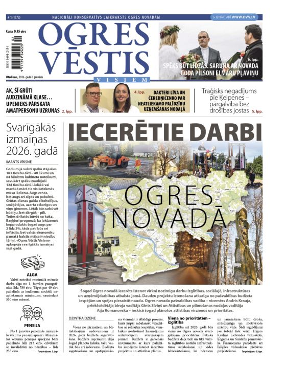 Laikraksta «Ogres Vēstis Visiem» 6. janvāra numurā