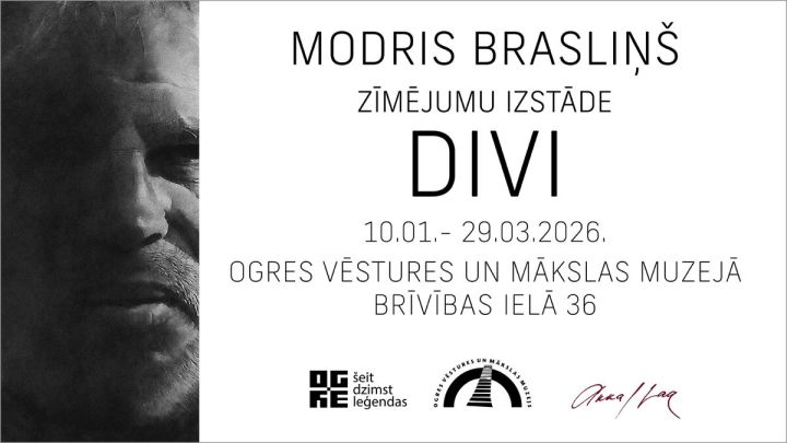 Sestdien Ogres Vēstures un Mākslas muzejā atklās Modra Brasliņa zīmējumu izstādi "Divi".