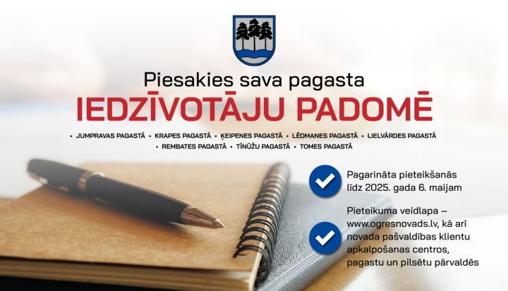 Vairākos pagastos pagarināts kandidātu pieteikšanās termiņš darbam iedzīvotāju padomēs