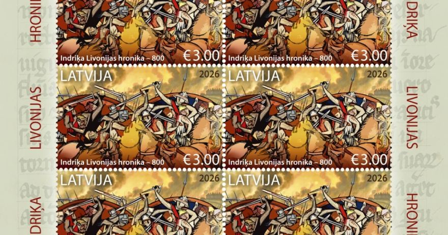 "Latvijas pasts" ceturtdien izdos pastmarku Livonijas Indriķa hronikas 800 gadu jubilejai