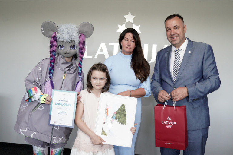 FOTO: Sveikti Olimpiskās dienas zīmējumu konkursa uzvarētāji; spoži panākumi Ikšķiles un Ogres skolēniem