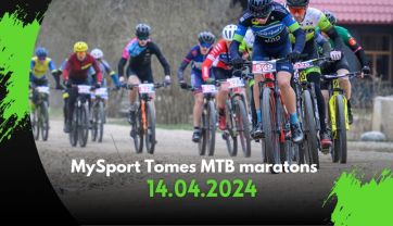 Attēls rakstam: 14. aprīlī Tomē notiks ikgadējās sacensības - MySport Tomes MTB maratons