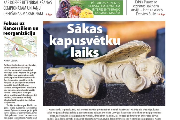 Attēls rakstam: Laikraksta «Ogres Vēstis Visiem» 26. jūnija numurā