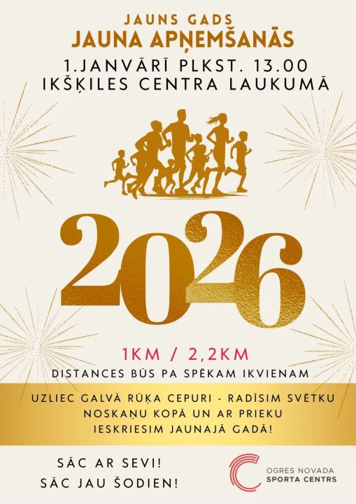 Sāc 2026. gadu ar prieku un kustību Ikšķilē