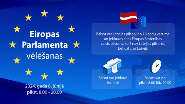 Latvijā pirmdien iepriekšējā balsošanā EP vēlēšanās nobalsojis teju 1% balsstiesīgo