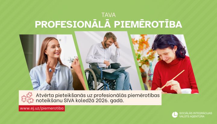 Atvērta pieteikšanās profesionālās piemērotības noteikšanai