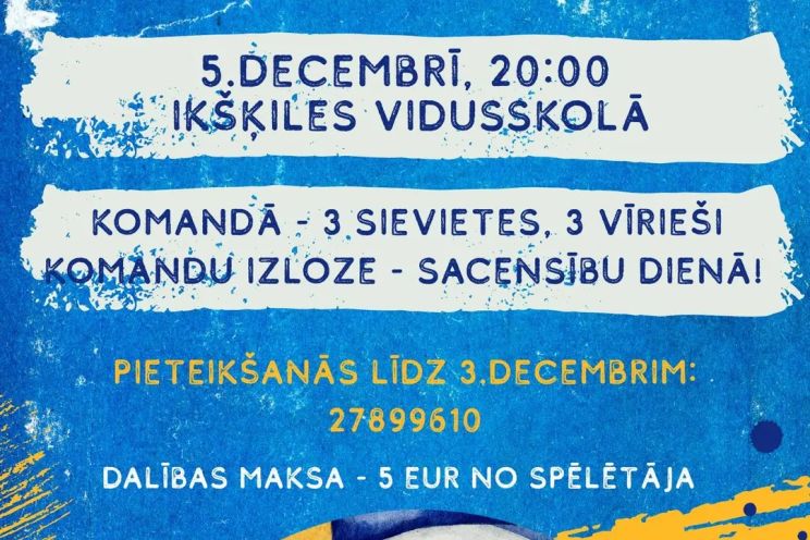 Attēls rakstam: Piesakies Volejbola MIX turnīram Ikšķiles vidusskolā