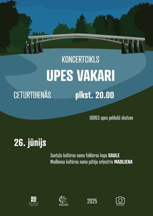 26. jūnijā notiks koncertcikla "Upes vakari" noslēdzošais pasākums