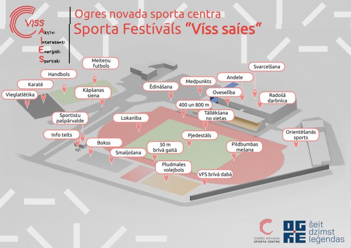 Nedēļas nogalē notiks sporta diena Ogres novada sporta centrā