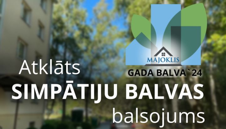 Atbalsti savējos konkursā “Sakoptākais Latvijas daudzdzīvokļu dzīvojamās mājas pagalms 2024”