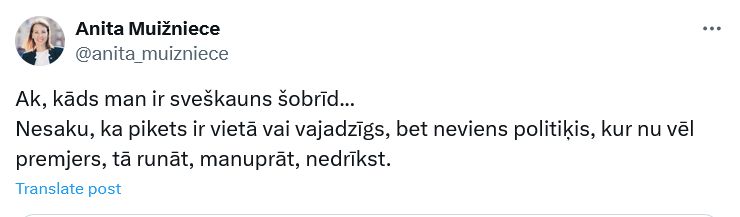 Ekrānuzņēmums no "X"