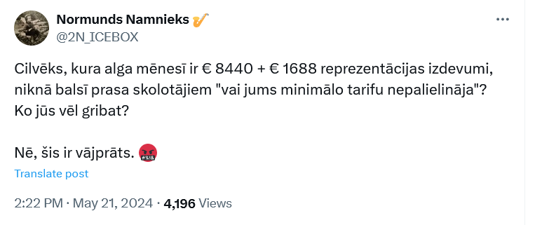Ekrānuzņēmums no "X"