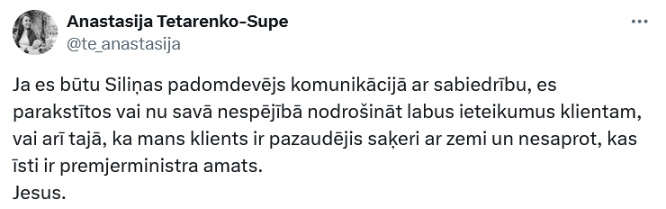 Ekrānuzņēmums no "X"