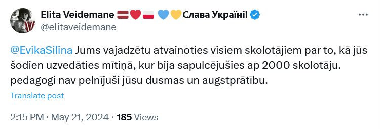 Ekrānuzņēmums no "X"