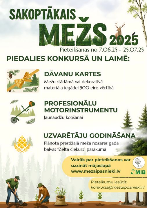 Iespēja pieteikties konkursam “Sakoptākais mežs 2025”