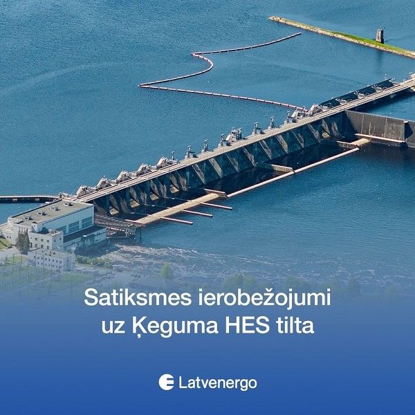 11.augustā plānota īslaicīga satiksmes kustības ierobežošana pa Ķeguma hidroelektrostacijas tiltu