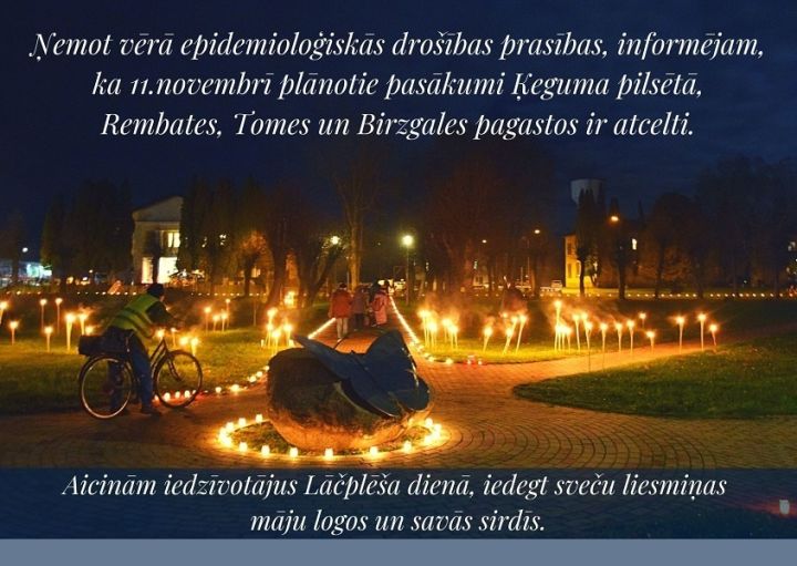11.novembrī plānotie pasākumi ir atcelti