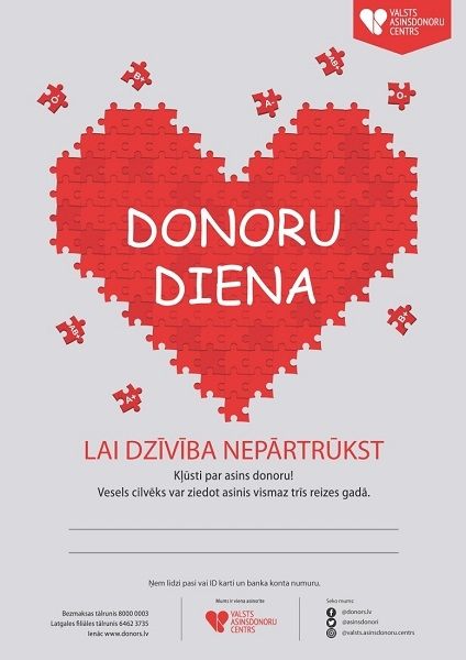 17. jūnijā- Donoru diena Ogrē