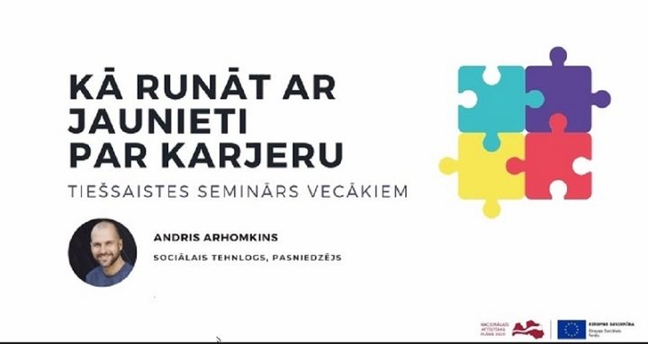 18.februāra vakarā Ogres tehnikuma audzēkņu vecāki tika aicināti uz tiešsaistes  semināru "Kā runāt ar jaunieti par karjeru"