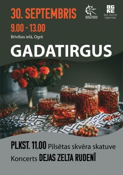 30. septembrī Ogrē norisināsies tirdziņš RUDENS GARDUMI