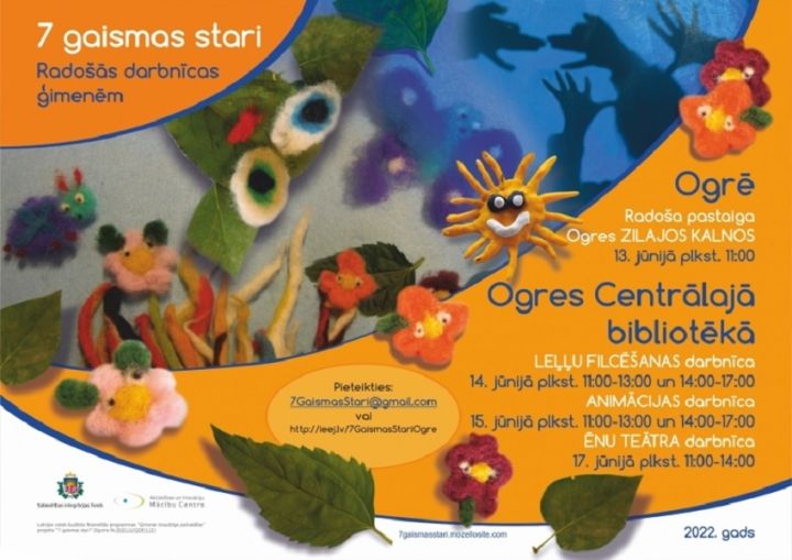 Aicina ģimenes ar bērniem uz bezmaksas radošajām darbnīcām