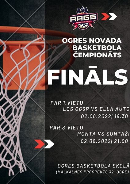Aicina līdzjutējus uz Ogres Novada Basketbola čempionāta lielo finālu