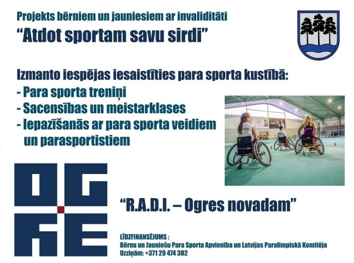 Aicina piedalīties projektā "Atdot sportam savu sirdi"