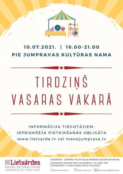 Aicina uz Vakara tirdziņu Jumpravā