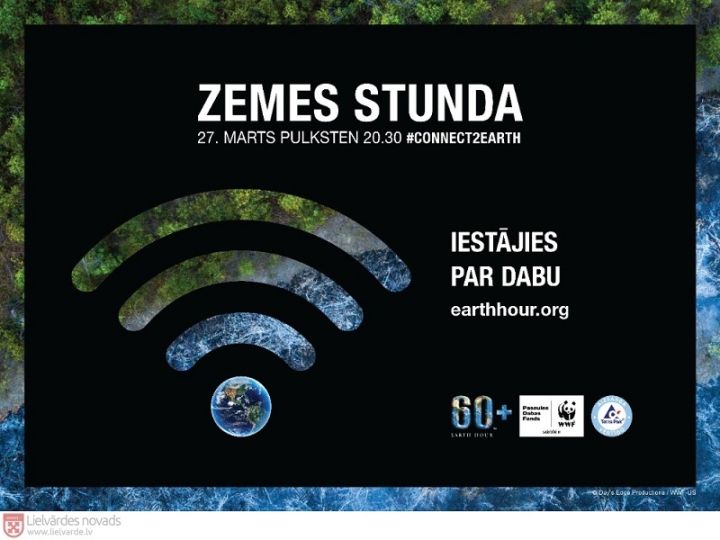 Aicinājums Lielvārdes novada iedzīvotājiem piedalīties Zemes stundā