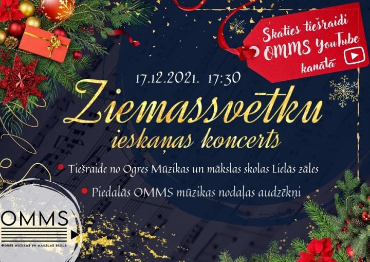Aicinām skatīties OMMS audzēkņu Ziemassvētku ieskaņas koncertu!
