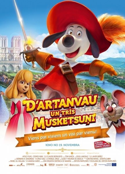 Animācijas filma D'ARTANVAU UN TRĪS MUSKETSUŅI Lēdmanē