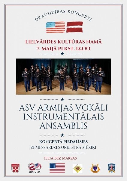 ASV armijas vokāli instrumentālā ansambļa koncerts Lielvārdē