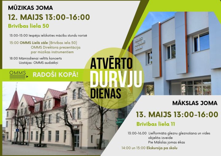 Atvērto durvju dienas Ogres Mūzikas un mākslas skolā