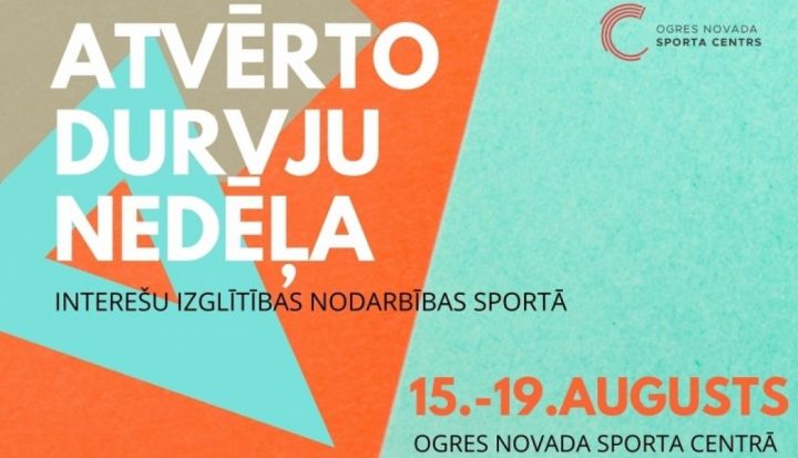 Atvērto durvju nedēļa Ogres novada Sporta centrā
