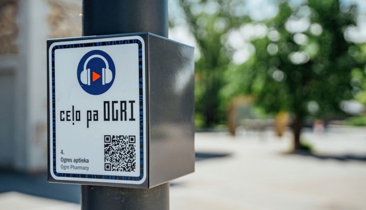Audiogida vides zīmes izvietotas visā Ogres novadā