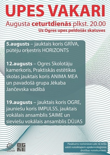 Augustā Ogrē norisināsies koncertcikls UPES VAKARI
