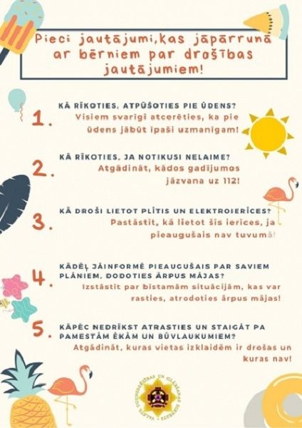 Bērnu drošība vasarā: 5 jautājumi, kas jāpārrunā ar bērniem