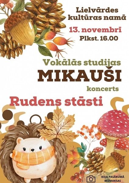 Bērnu vokālās studijas “Mikauši” rudens koncerts