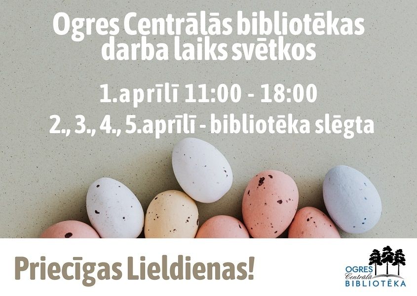 Bibliotēkas darba laiks svētkos