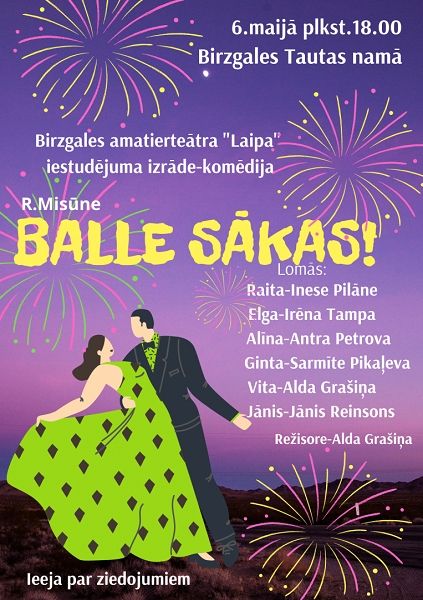 Birzgales amatierteātra "Laipa" iestudējuma izrāde-komēdija