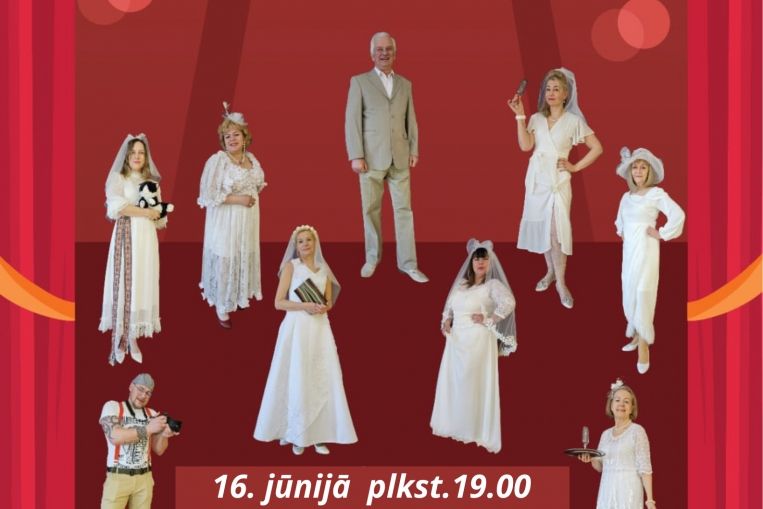 Birzgales amatierteātra "Laipa" komēdija "Kā ziemeļmeitas brauca puisi lūkoties" Tomē