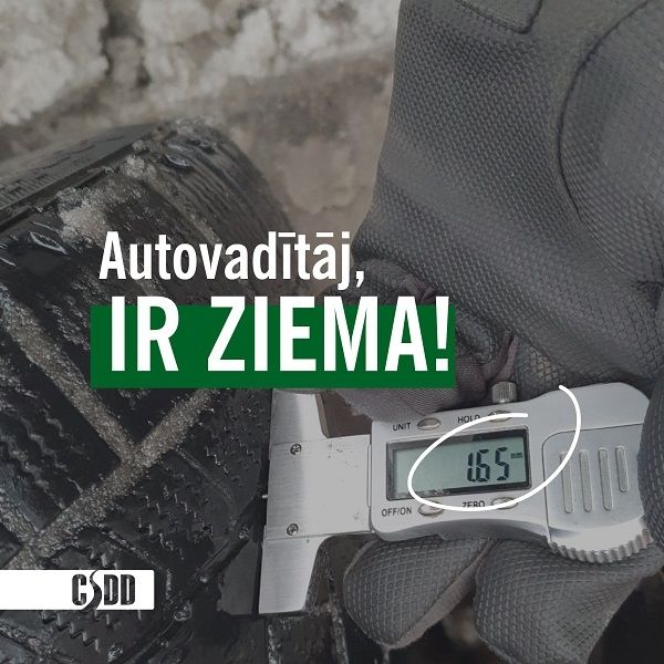 CSDD atgādina par nepieciešamību mašīnas aprīkot ar ziemas riepām